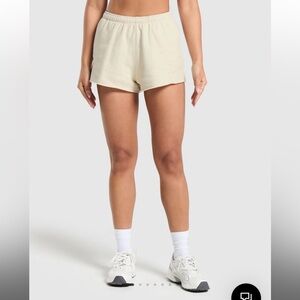 Gym Shark Cozy White Sweatshorts